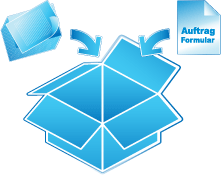 Ihre Vorlagen (Dokumente, Papiere) zusammen mit dem Auftragsformular versenden
